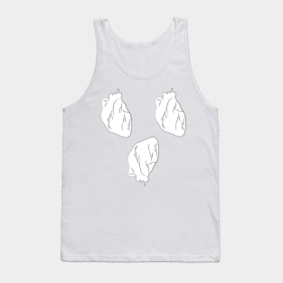 Black and white Anatomical Heart Pattern Tank Top